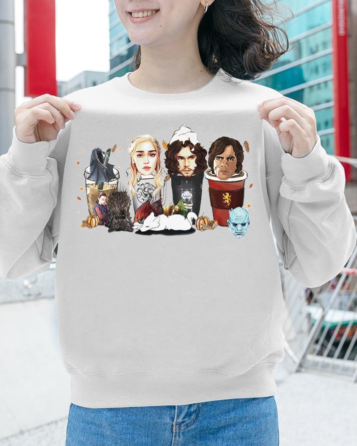 Game Of Thrones Characters Drink Coffee Halloween t-shirt sweatshirt