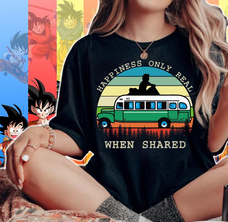 Happiness only real when shared vintage t-shirt woman shirt