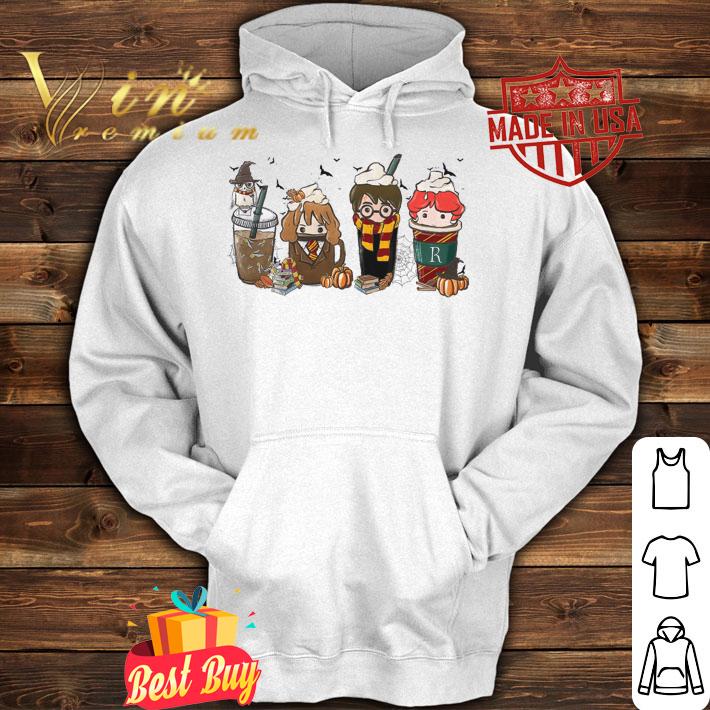 Pumpkin Harry Potter Characters Drink Coffee Halloween t-shirt hoodie