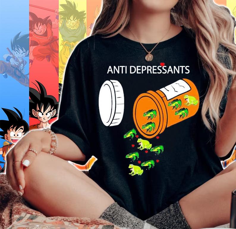 Antidepressants frogs shirt t-shirt woman shirt