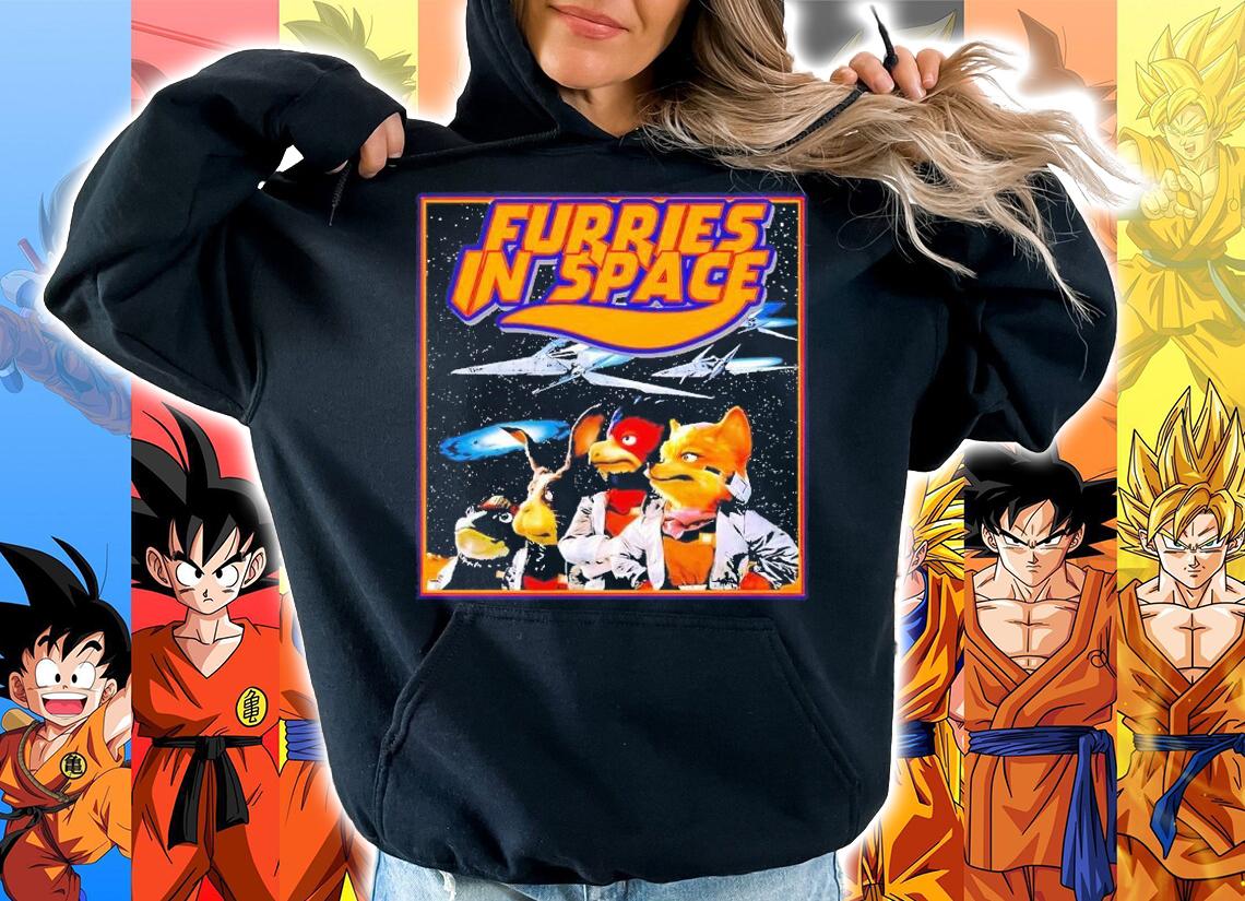 Furries in space shirt t-shirt hoodie