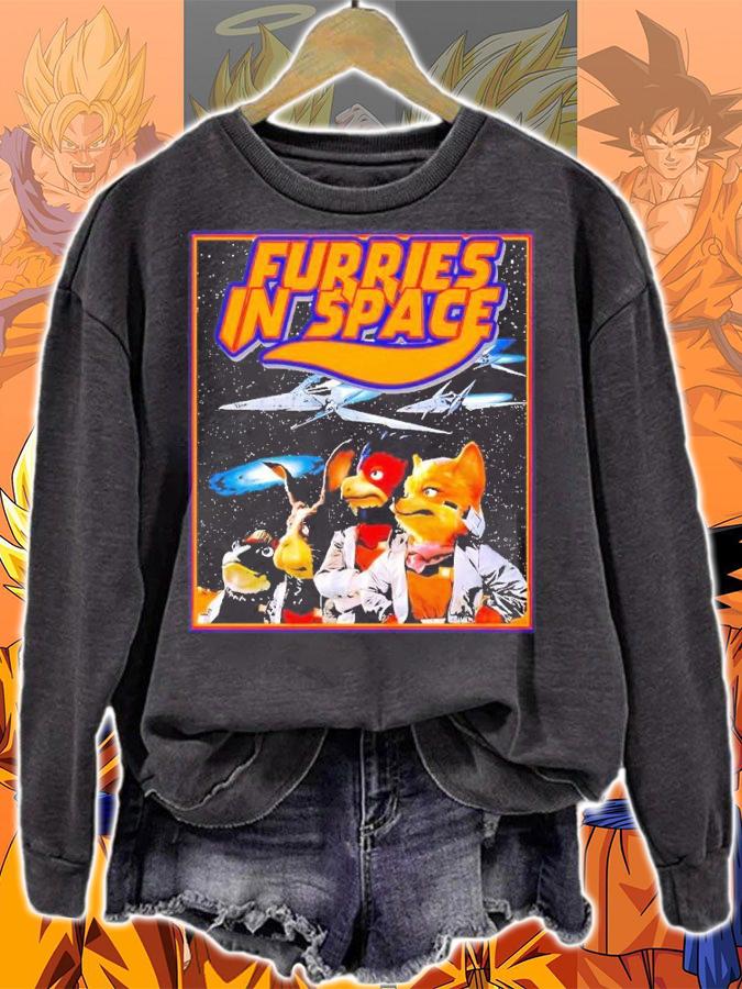 Furries in space shirt t-shirt sweatshirt