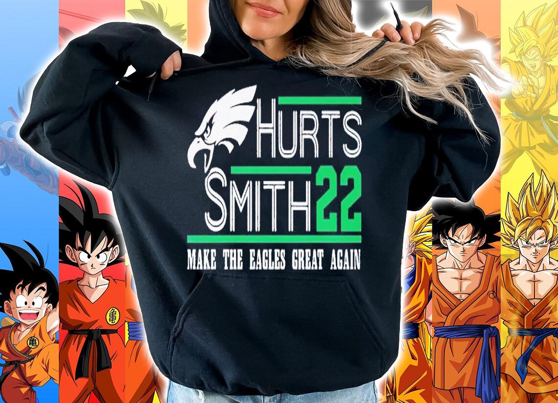 Hurts Smith 22 make the Eagles great again shirt t-shirt hoodie
