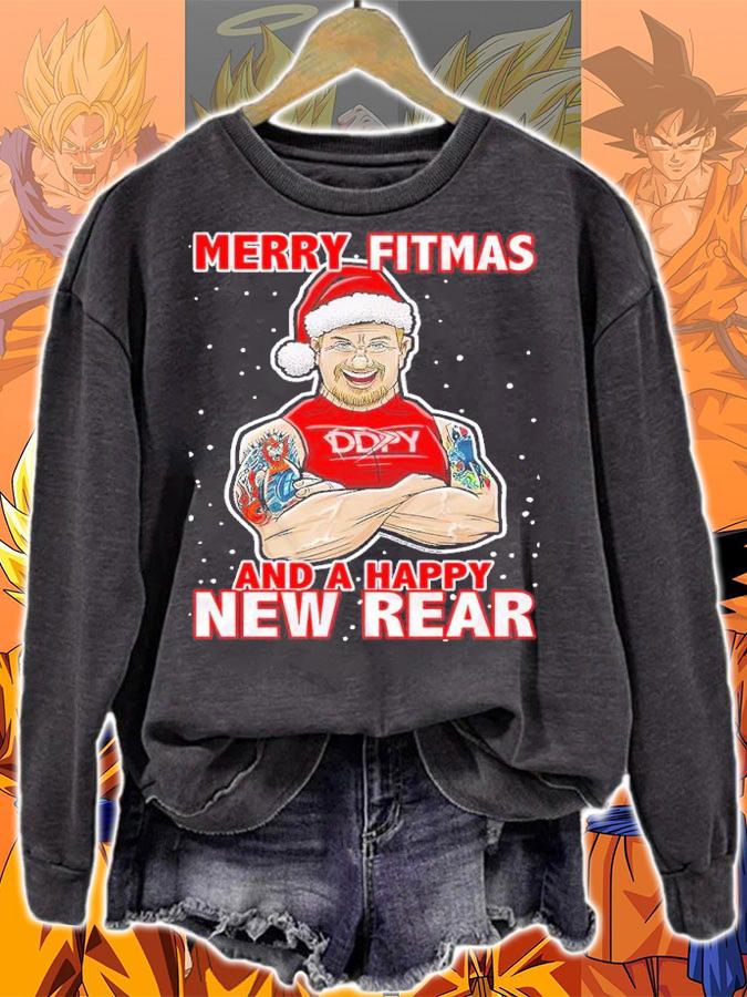 Merry Fitmas and a Happy New Rear shirt t-shirt sweatshirt