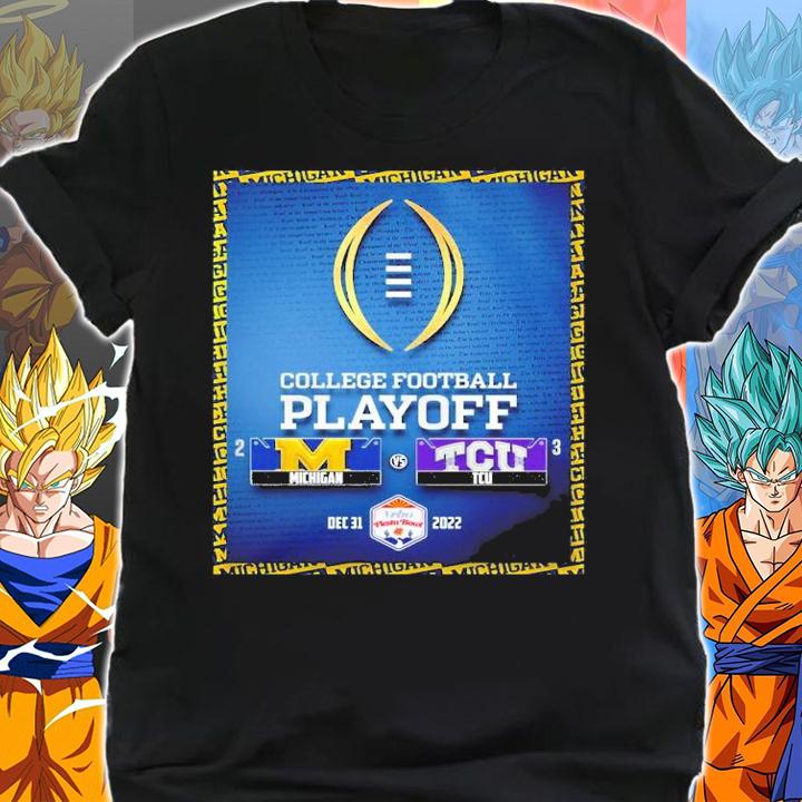 Michigan Wolverines Vs Tcu Horned Frog College Football Playoff Dec 31 2022 Fiesta Bowl Shirt t-shirt shirt