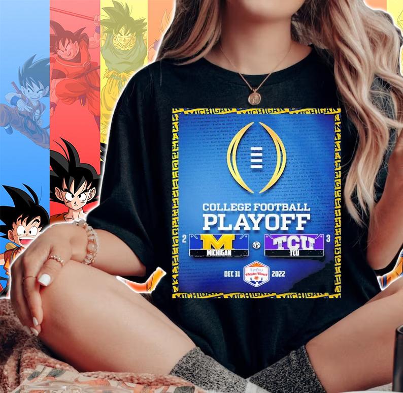 Michigan Wolverines Vs Tcu Horned Frog College Football Playoff Dec 31 2022 Fiesta Bowl Shirt t-shirt woman shirt
