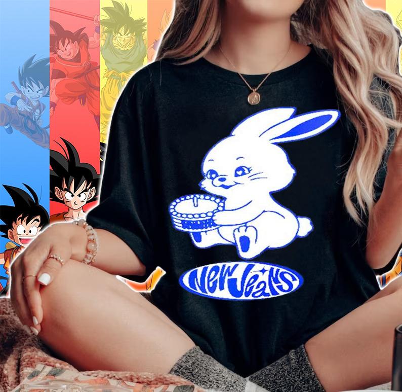 New jeans bunny shirt t-shirt woman shirt