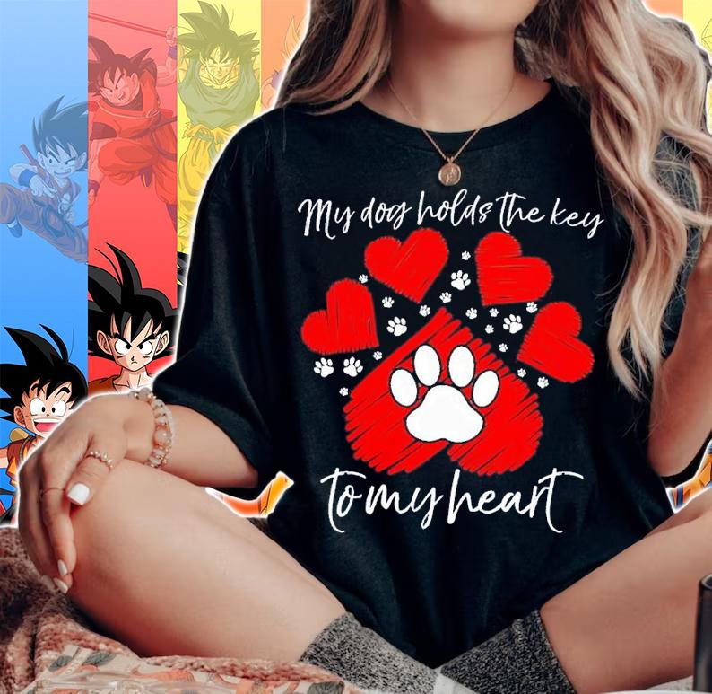 My dog holds the key to my heart Valentine's Day shirt t-shirt woman shirt