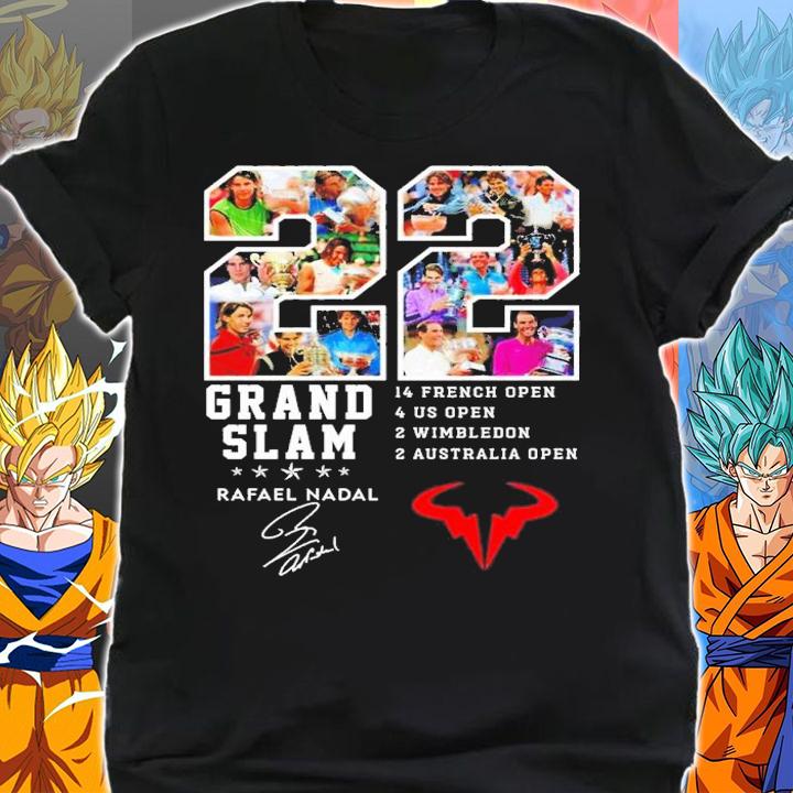 22 Grand Slam 14 French Open 4 US Open 2 Wimbledon 2 Australia Open Rafael Nadal shirt t-shirt shirt
