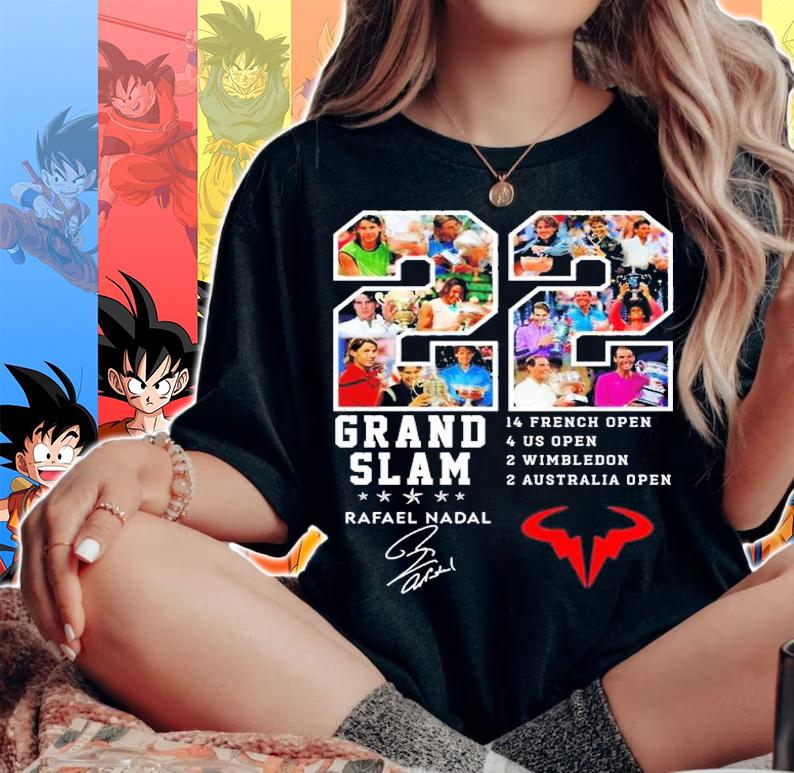 22 Grand Slam 14 French Open 4 US Open 2 Wimbledon 2 Australia Open Rafael Nadal shirt t-shirt woman shirt
