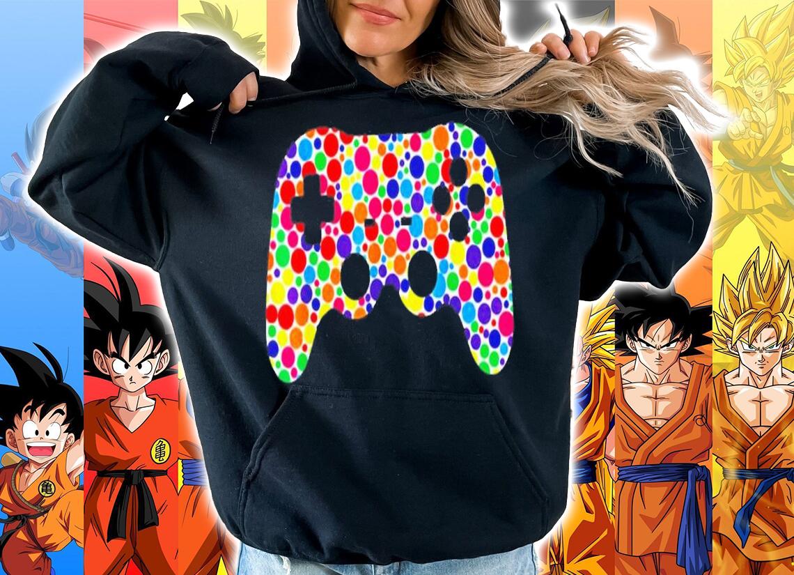 Colorful Polka Dot Game Controller International Dot Day shirt t-shirt hoodie