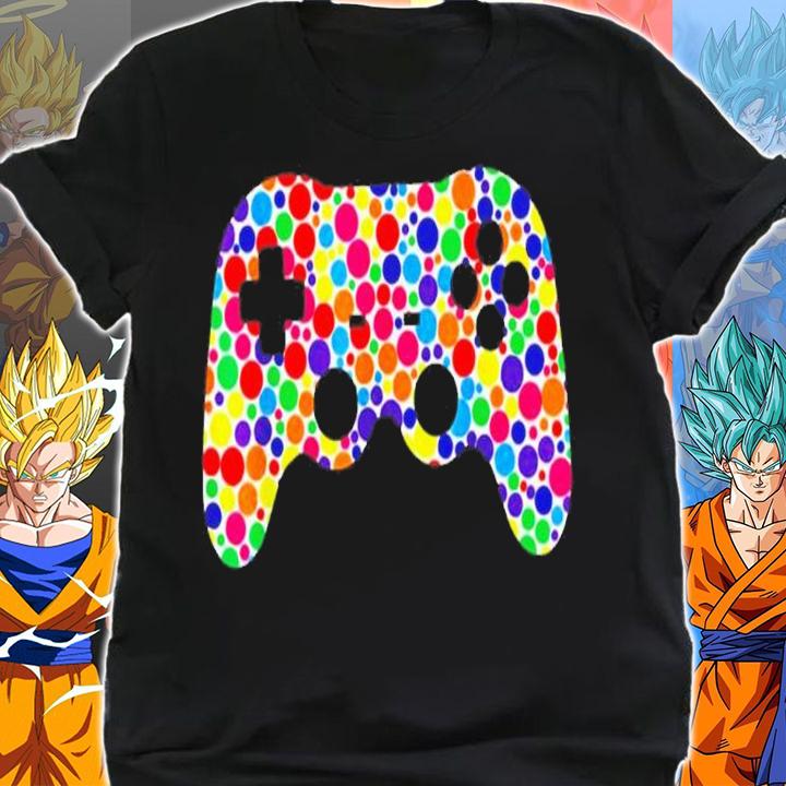 Colorful Polka Dot Game Controller International Dot Day shirt t-shirt shirt