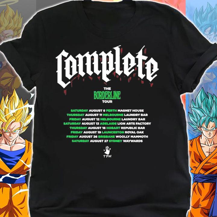 Complete Borderline Tour shirt t-shirt shirt