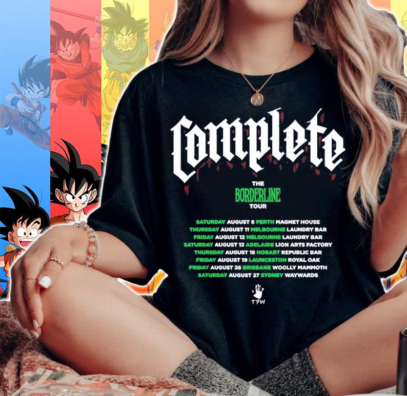 Complete Borderline Tour shirt t-shirt woman shirt