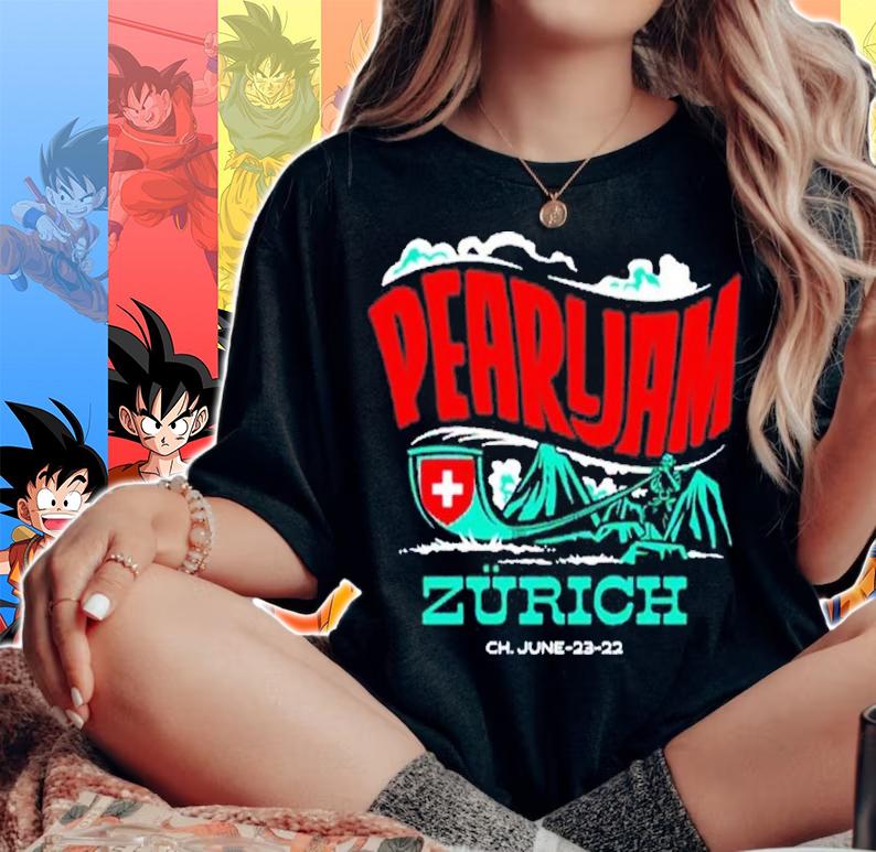 Pearl Jam Zurich Event shirt t-shirt woman shirt