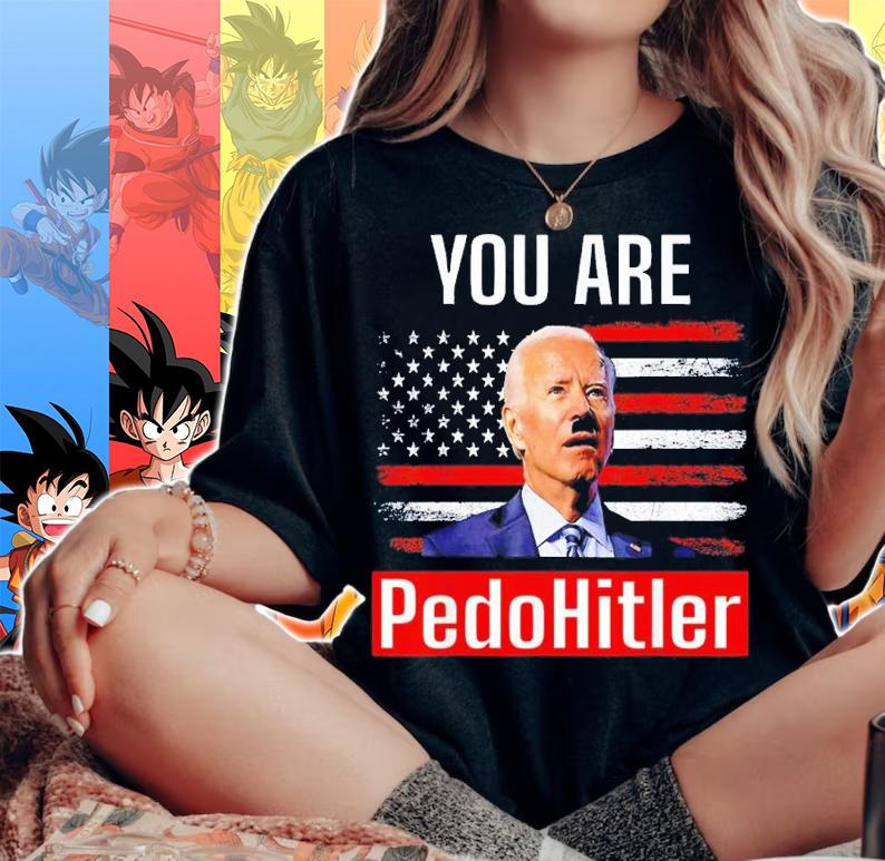 PedoHitler Joe Biden Flag USA Shirt t-shirt woman shirt