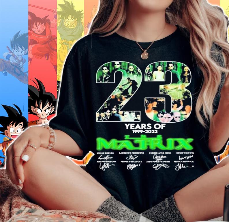 23 Years Of The Matrix 1999-2022 Signatures Shirt t-shirt woman shirt