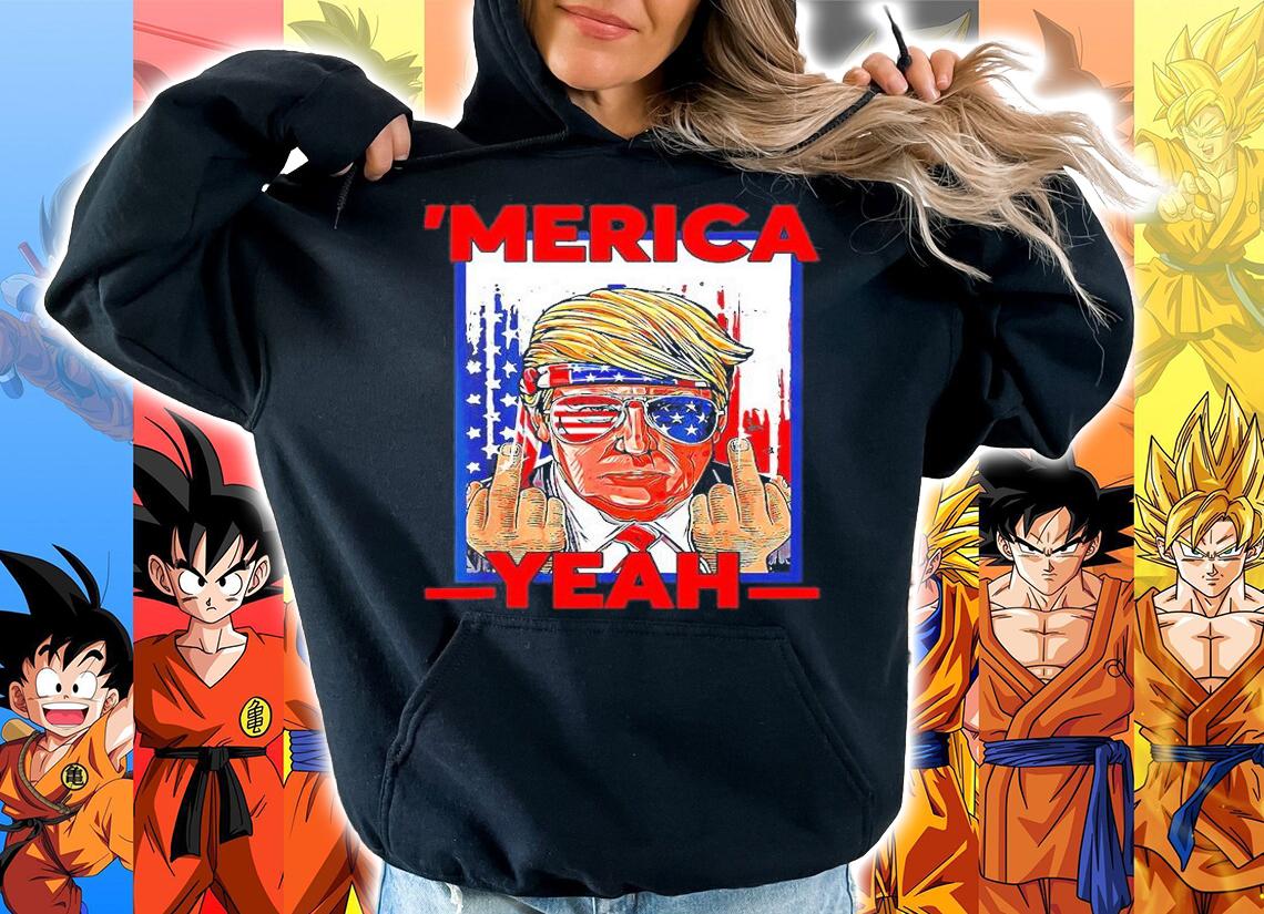 4th of July Patriotic Donald Trump Merica USA Flag t-shirt hoodie