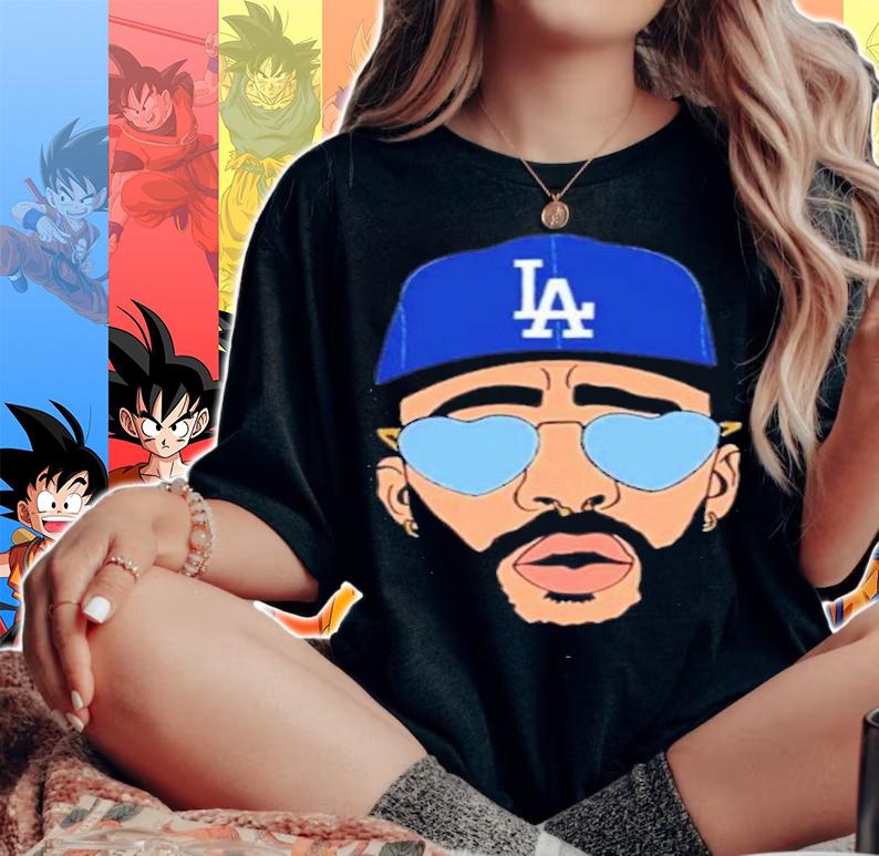 Bad Bunny Dodgers Los Angeles Dodgers Shirt t-shirt woman shirt