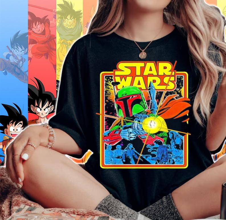 Comic Boba Fires Star Wars Graphic Shirt t-shirt woman shirt