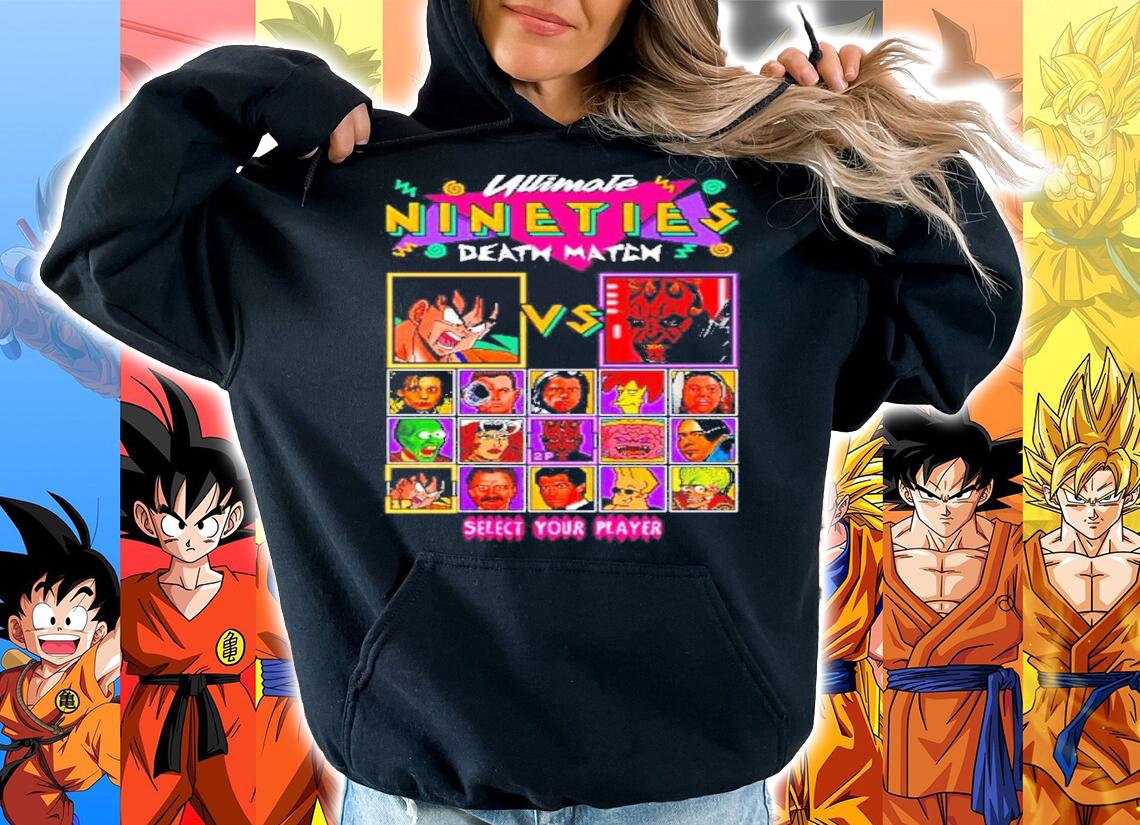 Ultimate Nineties Death Match Darth Maul Vs Son Goku Shirt t-shirt hoodie