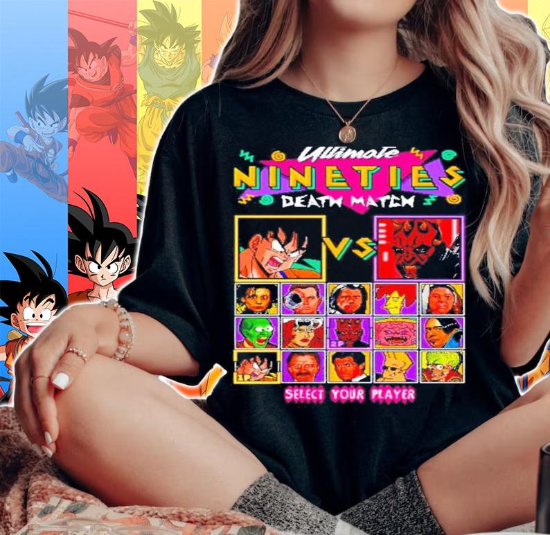 Ultimate Nineties Death Match Darth Maul Vs Son Goku Shirt t-shirt woman shirt