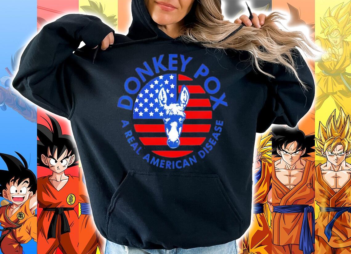 Donkey Pox A Real American Disease US Flag T-Shirt t-shirt hoodie