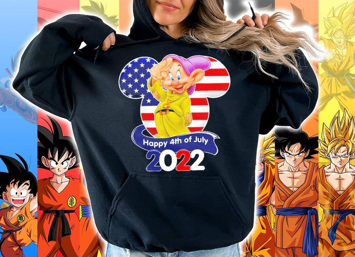Dopey Dwarf Flag 4th Of July Colorful Disney Graphic Cartoon T-Shirt t-shirt hoodie