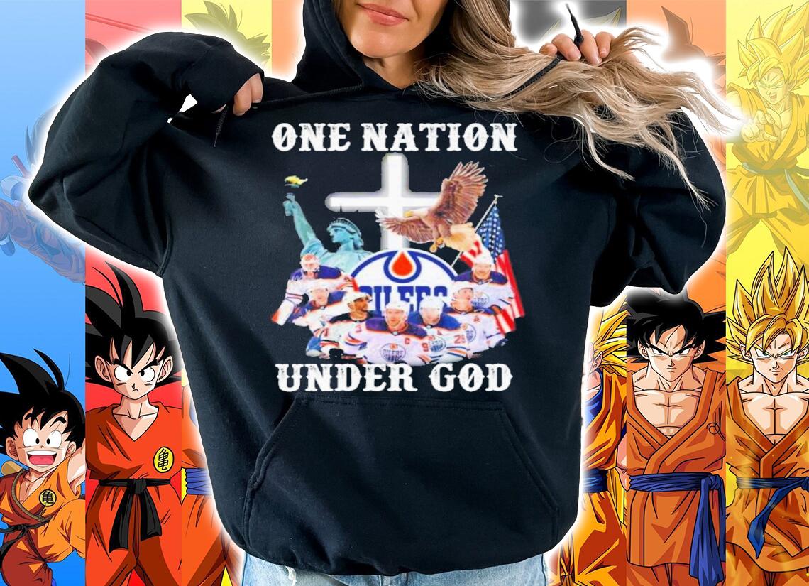 Edmonton Oilers One Nation Under God Signatures Shirt t-shirt hoodie