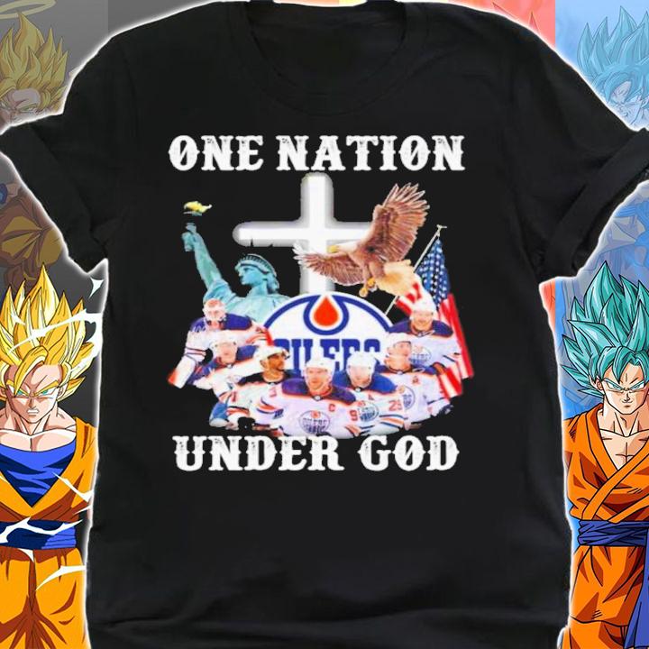 Edmonton Oilers One Nation Under God Signatures Shirt t-shirt shirt