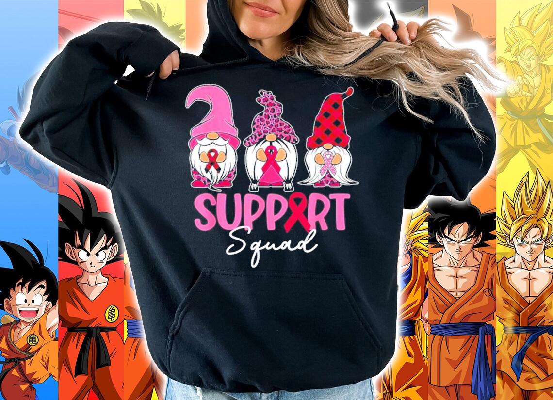 Gnomes Support Squad Breast Cancer Awareness Pink Ribbon Shirt t-shirt hoodie