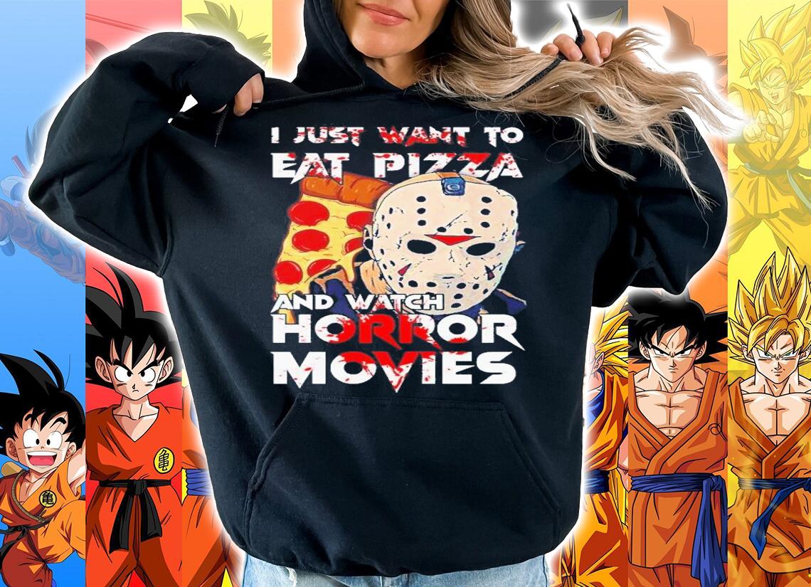 I Just Want To Eat Pizza And Watch Horror Movies Vintage T-Shirt t-shirt hoodie