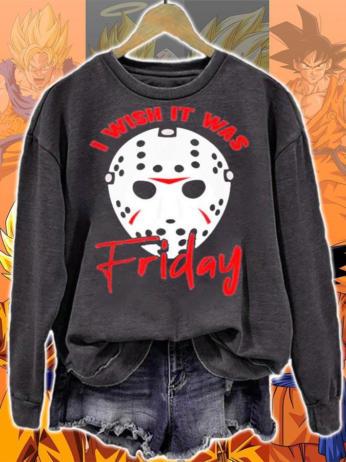 I Wish It Was Friday Halloween Costume Horror Movie T-Shirt t-shirt sweatshirt