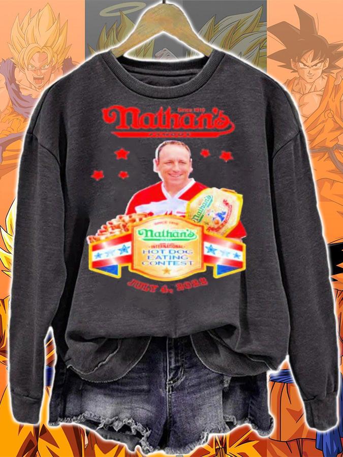 Joey Chestnut Champion Nathan's Famous Hot Dog Eating Contest Shirt t-shirt sweatshirt