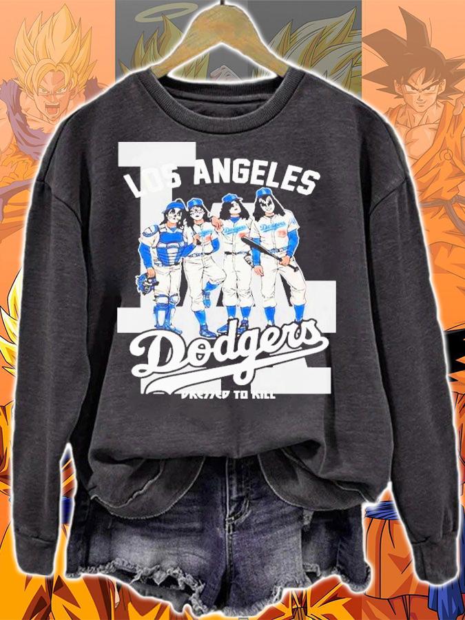 Los Angeles Dodgers Kiss Band Dressed To Kill Shirt t-shirt sweatshirt