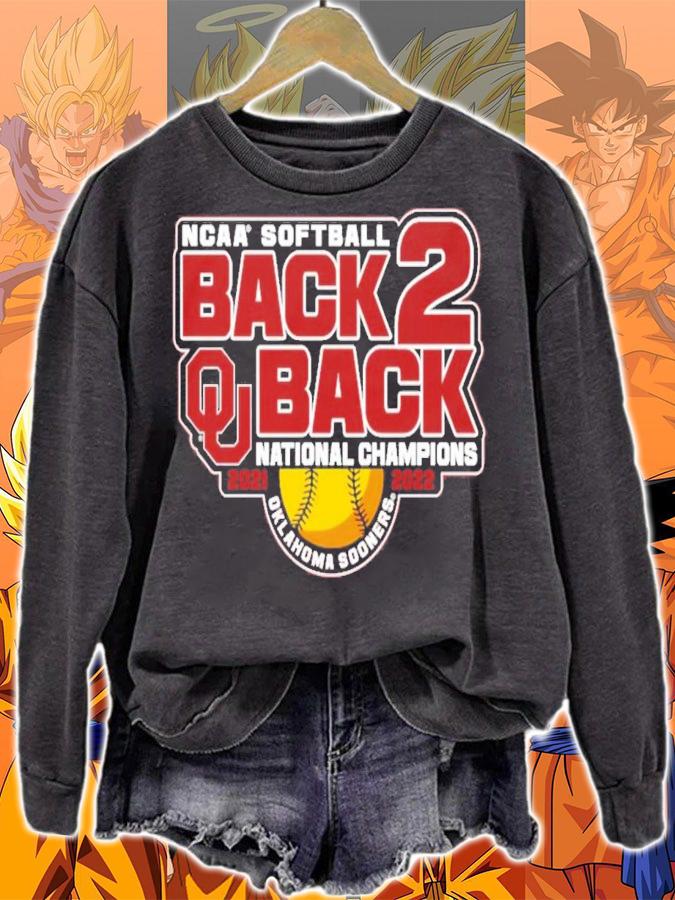 Oklahoma Sooners Blue 84 Back-to-Back NCAA Softball Women's College World Series Champions T-Shirt t-shirt sweatshirt