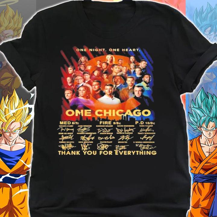 One Night One Heart One Chicago Signatures Thank You For Everything Shirt t-shirt shirt