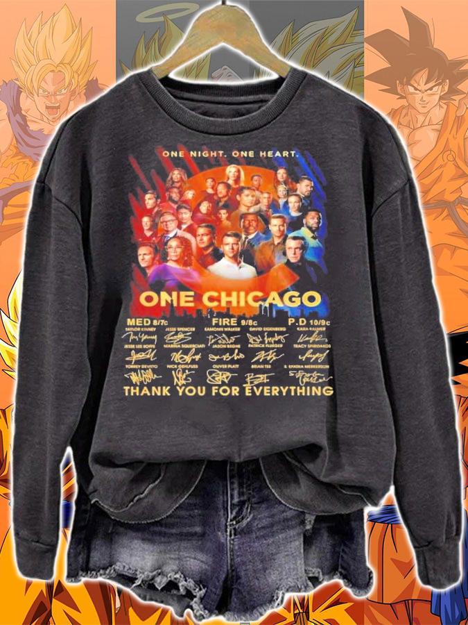 One Night One Heart One Chicago Signatures Thank You For Everything Shirt t-shirt sweatshirt