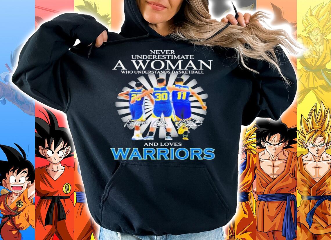 Never Underestimate A Woman Who Understands Basketball Green And Curry And Thompson And Loves Warriors t-shirt hoodie