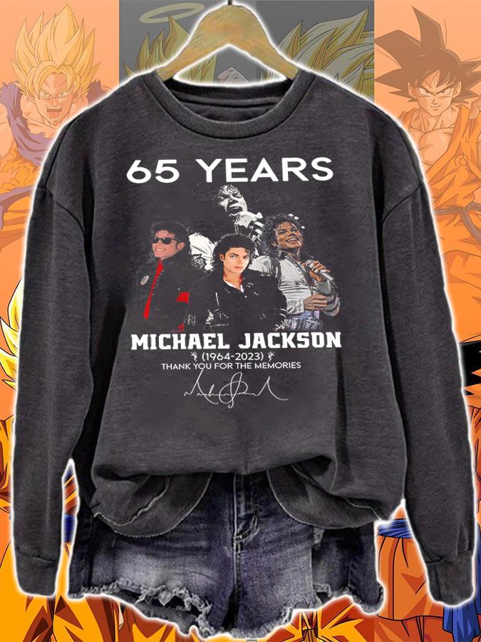 65 Years Michael Jackson 1964 2023 Thank You For The Memories Signature t-shirt sweatshirt
