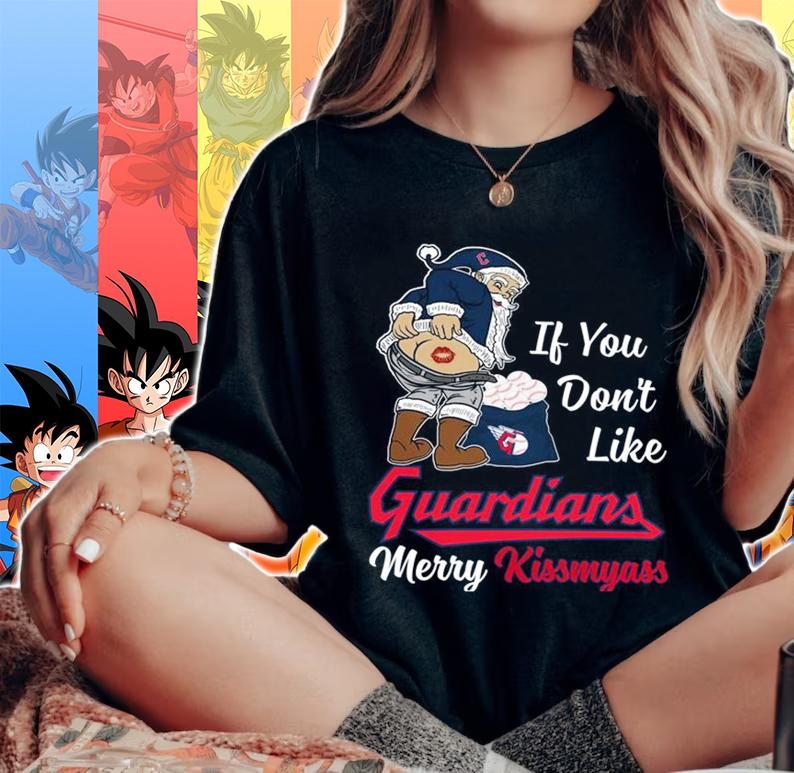 Santa Claus If You Dont Like Cleveland Guardians Merry Kissmyass Christmas t-shirt woman shirt