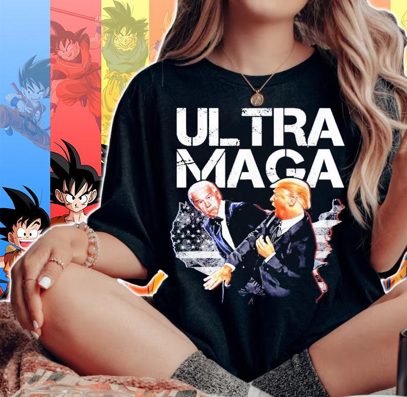 Ultra Maga Pro Trump 2024 Slap Biden USA Flag 4th Of July T-Shirt t-shirt woman shirt