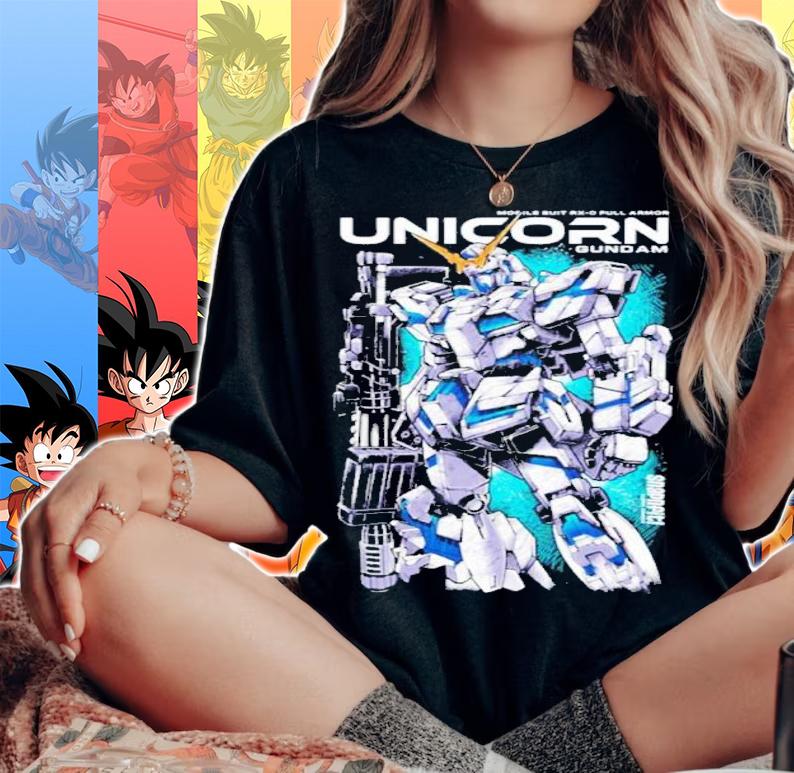 Unicorn Gundam RX-0 Full Armor Shirt t-shirt woman shirt