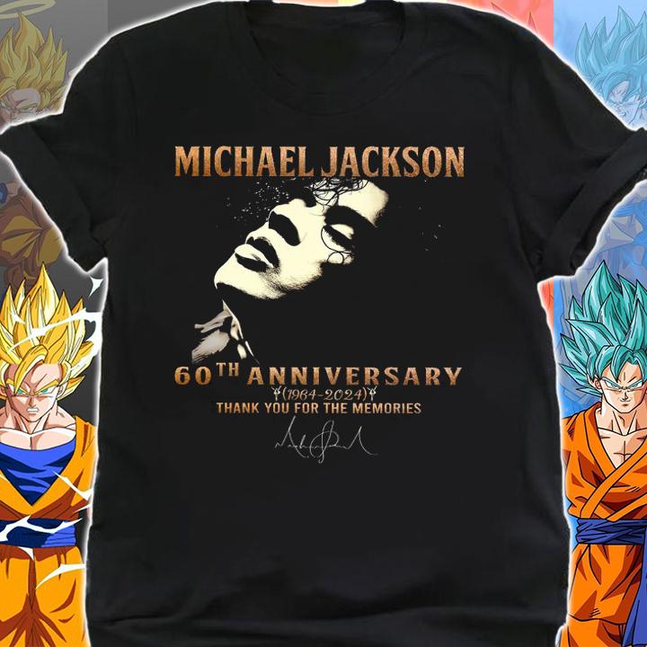 Michael Jackson 60th Anniversary 1964-2024 Thank You For The Memories Signature t-shirt shirt