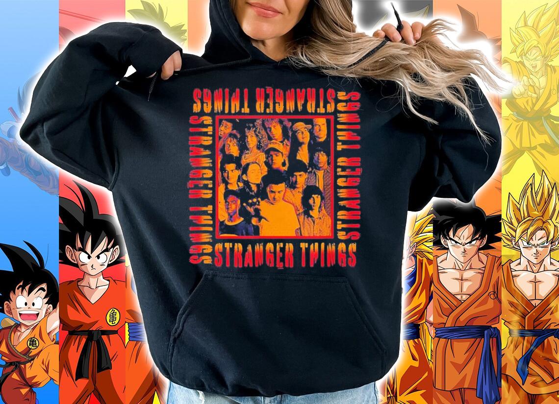 Stranger Things Halloween Full Cast Box Up Poster T-Shirt t-shirt hoodie