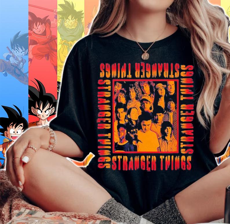 Stranger Things Halloween Full Cast Box Up Poster T-Shirt t-shirt woman shirt