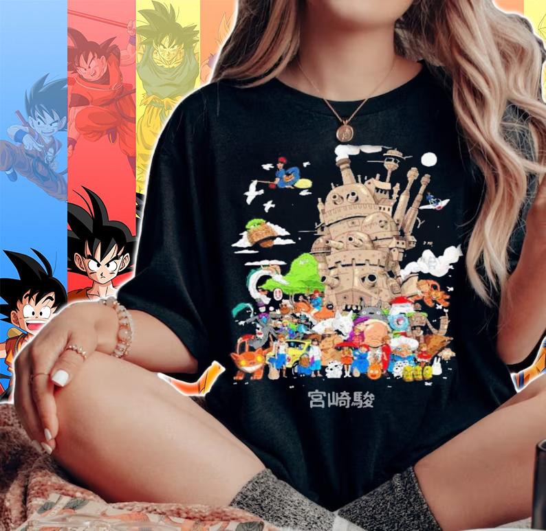 Studio Ghibli Movie Characters Shirt t-shirt woman shirt
