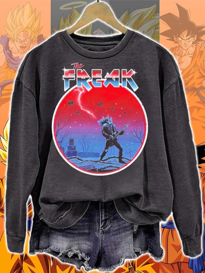 The Freak Stranger Things X Iron Maiden Eddie Rockstar T-Shirt t-shirt sweatshirt