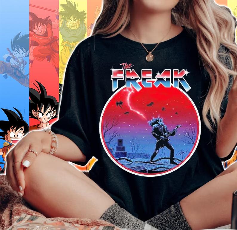 The Freak Stranger Things X Iron Maiden Eddie Rockstar T-Shirt t-shirt woman shirt