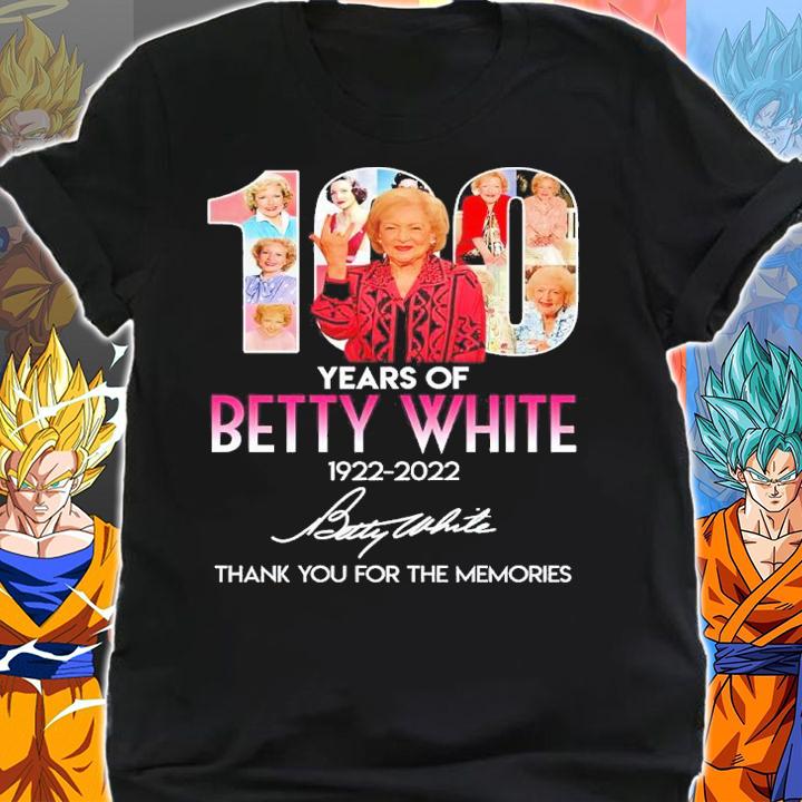100 Years Of Betty White 1922-2022 Signatures Thank You For The Memories Shirt t-shirt shirt